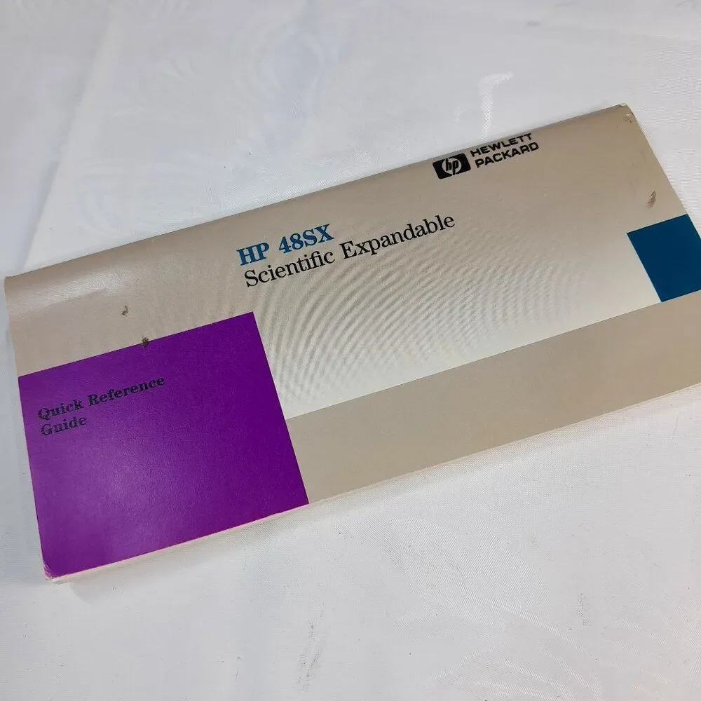 Hewlett‎ Packard HP 48SX Calculator Quick reference Guide Manual instructions